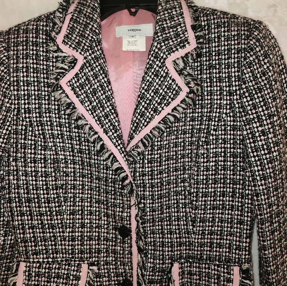 Vertigo Paris Gray and Pink Jacket size Small - Picture 4 of 7